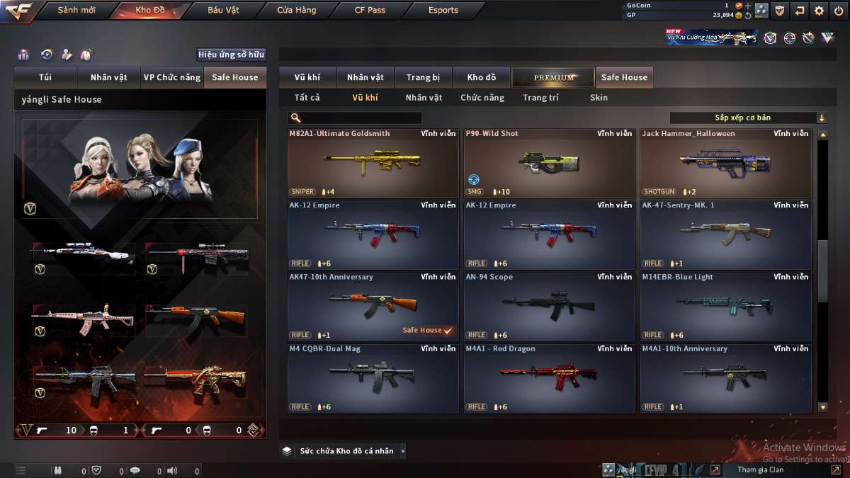 shop acc cf uy tin gia re